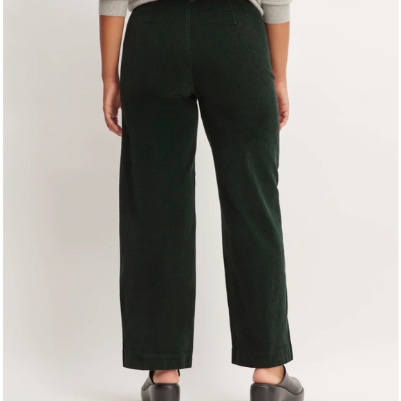 Everlane The Corduroy Wide-leg Pant Scarab (deep green) Size 0 - Picture 2 of 8
